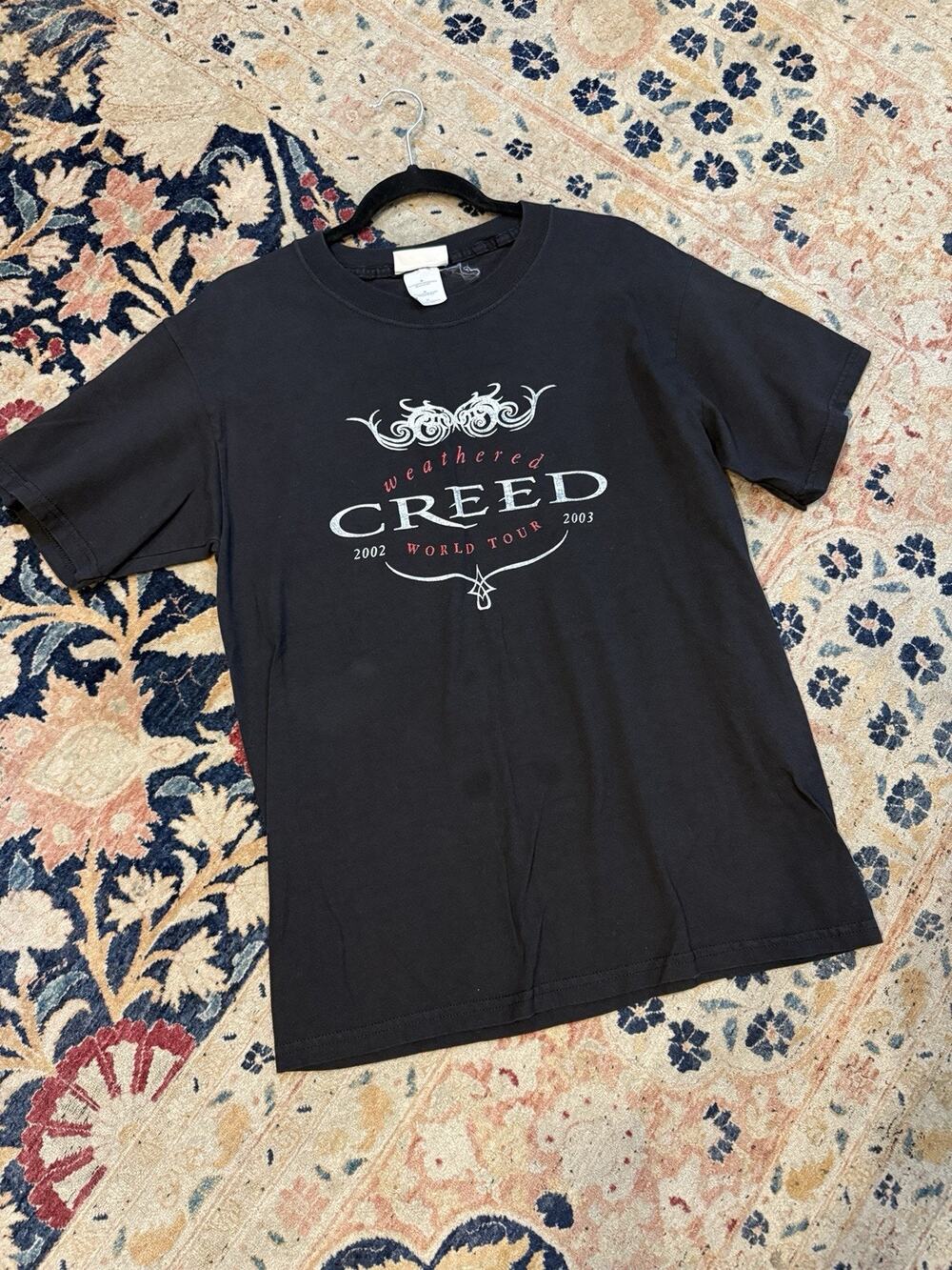 Vintage Y2K Creed Band 2002 2003 Weathered World Tour T Shirt Size M
